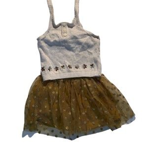 Gold halter top and skirt